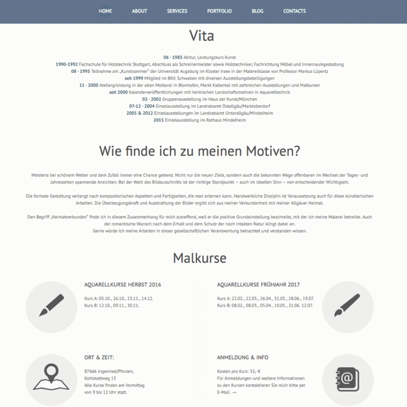 Website HTML und CSS