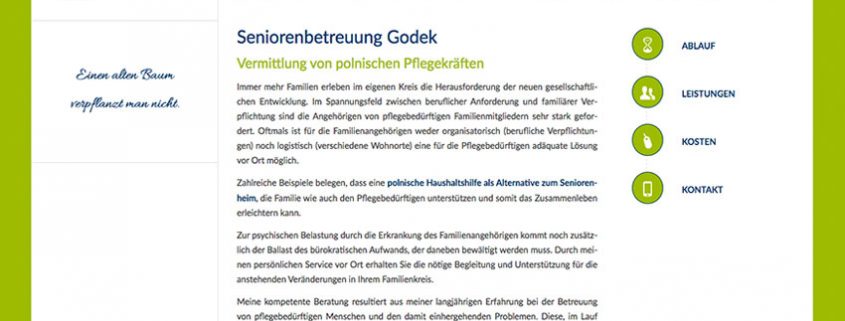 Website Seniorenbetreuung Landsberg