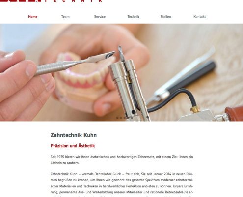 Website Zahntechnik Buchloe