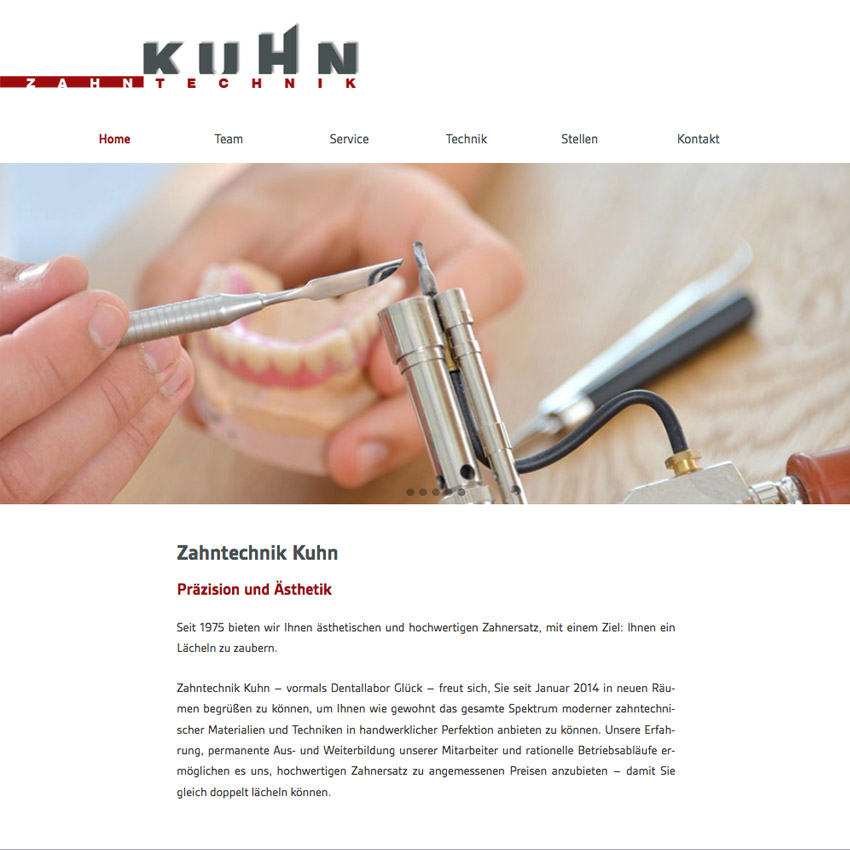 Website Zahntechnik Buchloe