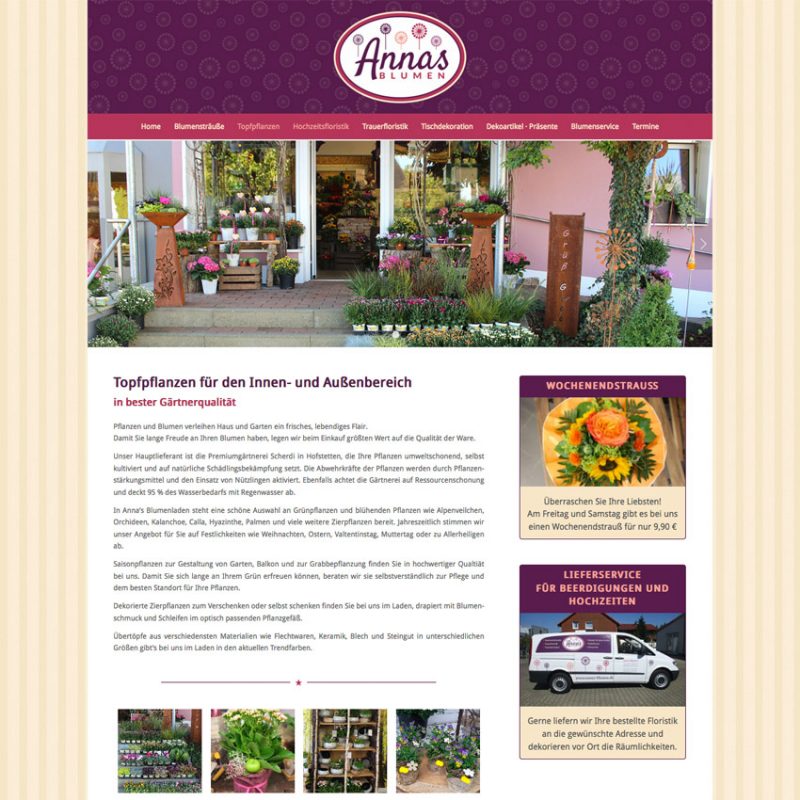 Webdesign Blumenladen Schwabmünchen