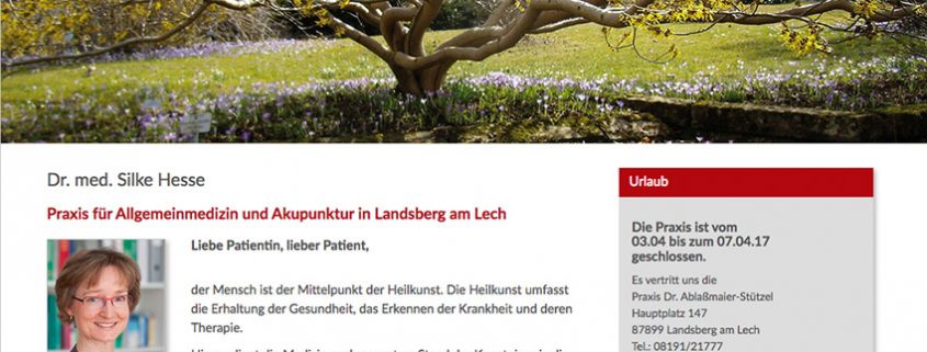 Internetseite Arztpraxis Landsberg