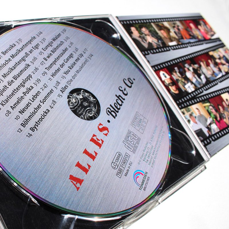 Design von CD Covern, Booklets CDs