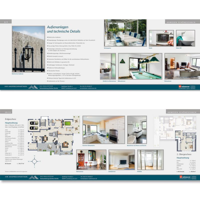 Layout Immobilienexposes Landsberg, Igling