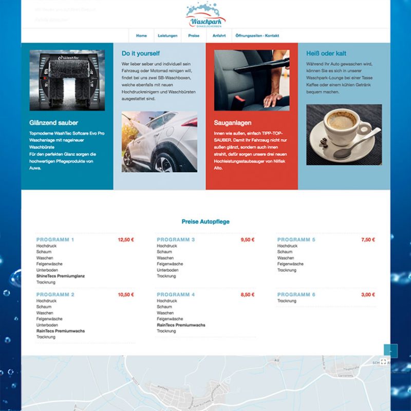 Webdesign Waschpark Dinkelscherben I