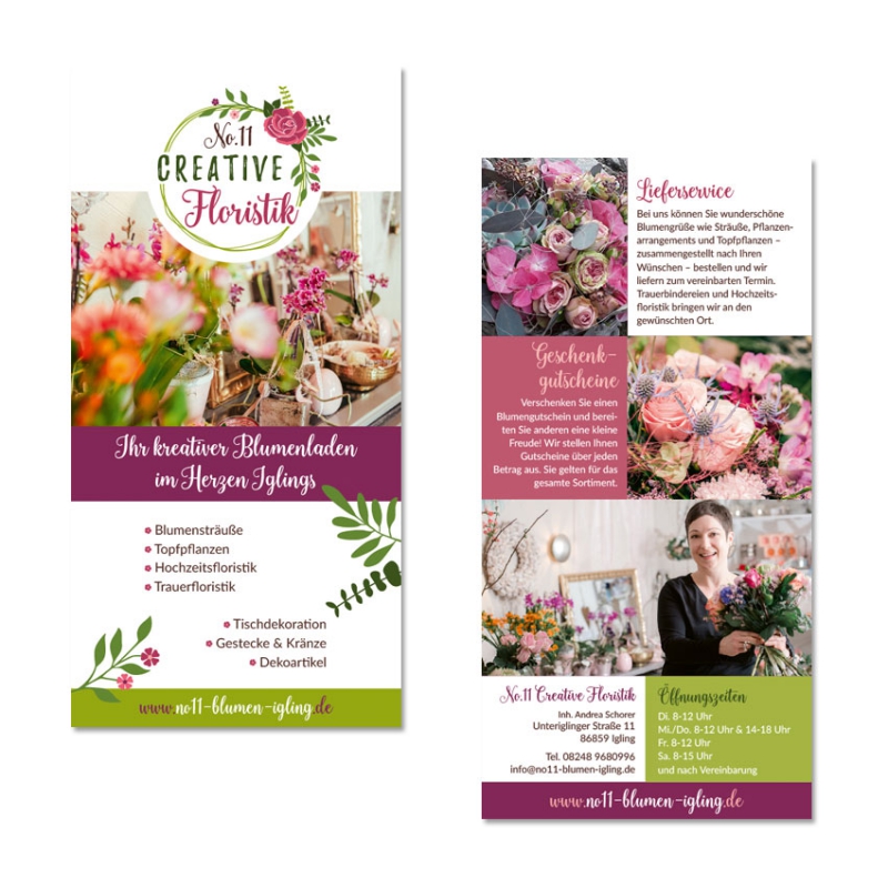 Flyergestaltung Blumenladen Igling