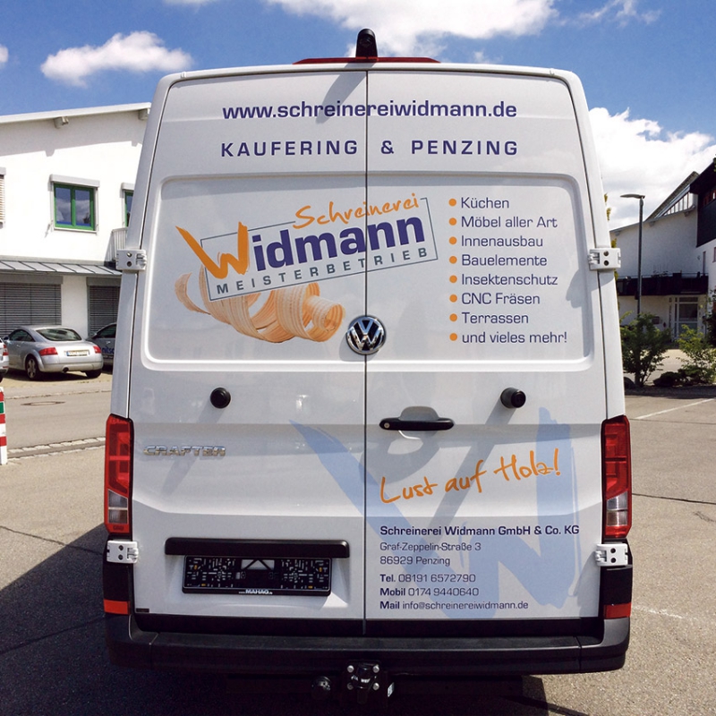 Transporterbeschriftung Schreinerei widmann